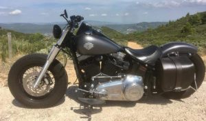 Sacoche Myleatherbikes sur Softail Slim (7)